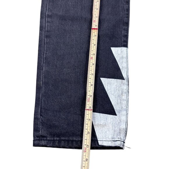 Nova Men Zigzag Pattern Denim Jeans Size 36 - Picture 4 of 13